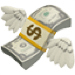 dollars with wings emoji